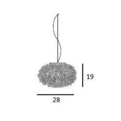 Lámpara Suspensión BLOOM ELÍPTICA Kartell