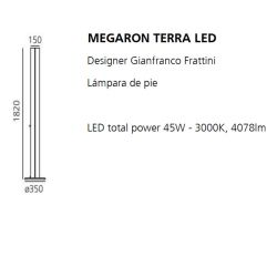 Lámpara de Pie MEGARON LED TERRA Artemide