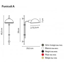 Lámpara Aplique FUNICULÍ A Marset