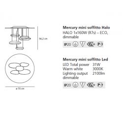 Led Ceiling Lamp MERCURY MINI Artemide