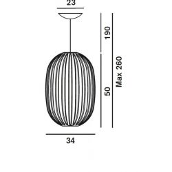 Lámpara Suspensión PLASS MEDIA Foscarini