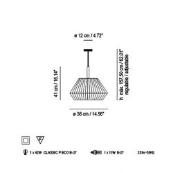 Suspension Lamp MEI 38 Bover