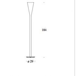 Lámpara de Pie Led RILUMINATOR Fontana Arte