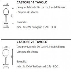 Lámpara de Mesa CASTORE 14 Artemide