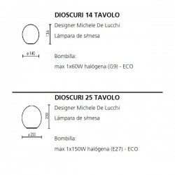 Lámpara de Mesa DIOSCURI 14 Artemide