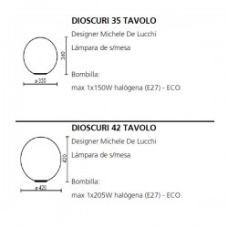 Lámpara de Mesa DIOSCURI 35 Artemide