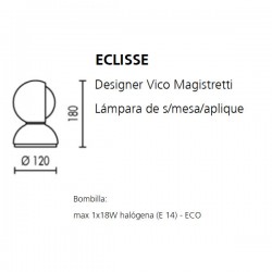 Lámpara de Mesa o Aplique ECLISSE Artemide