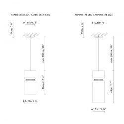 Suspension Lamp ASPEN S17 Blux