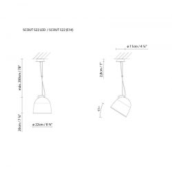 Led Suspension Lamp SCOUT S22 Blux