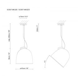 Led Suspension Lamp SCOUT S40 Blux