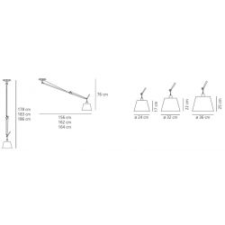 Lámpara Suspensión Descentrada TOLOMEO DECENTRATA Artemide  