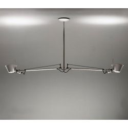 Lámpara Suspensión TOLOMEO DOS BRAZOS Artemide (Aluminio)