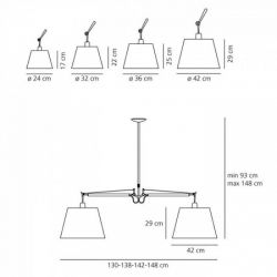 Suspension Lamp TOLOMEO DUE BRACCI Artemide 