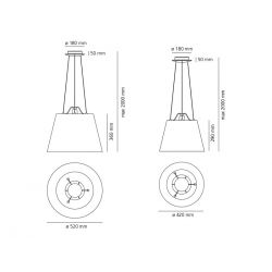 Suspension Lamp TOLOMEO DUE BRACCI Artemide 