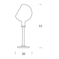 Lámpara Mesa PAROLA Fontana Arte