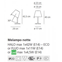 Table Lamp MELAMPO NOTTE Artemide