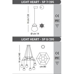 Suspensión Led LIGHT HEARTH 6 Sillux