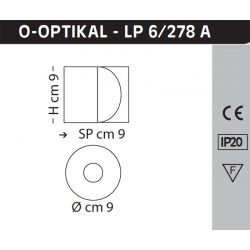 Led Wall or Ceiling Lamp O-OPTIKAL Sillux