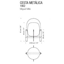 Lámpara de Mesa CESTA METÁLICA Santa & Cole