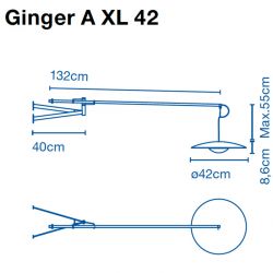 Led Wall Lamp GINGER A XL Marset