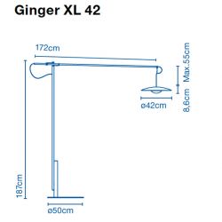 Lámpara de Pie Led GINGER XL XXL Marset