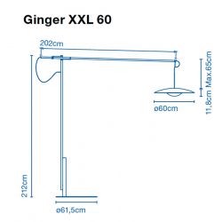 Lámpara de Pie Led GINGER XL XXL Marset