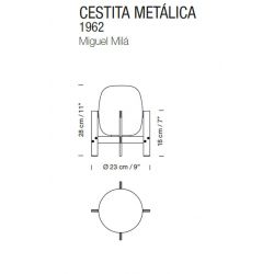 Lámpara de Mesa CESTA METÁLICA Santa & Cole